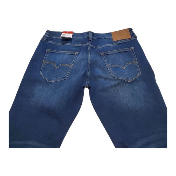 NWT GUESS SZ 38 x 30 Men's Vermont Slim Straight Distressed Stretch Jeans - Picture 3 of 16